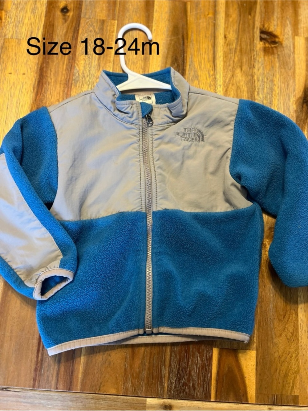 The North Face Toddler Fleece Jacket - Teal and Light Gray